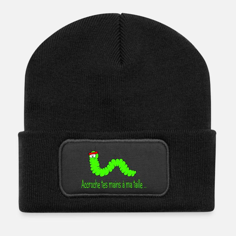 la chenille - Beanie recyclé à patch - noir