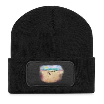 Tanz Sommer am Strand Sonne Geschenk - Recycelte Patch Beanie - Schwarz - Vorne