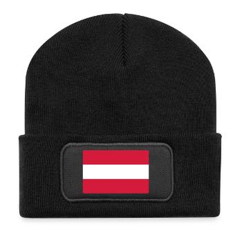 Show your Austrian pride! - Recycled Patch Beanie - black - Front