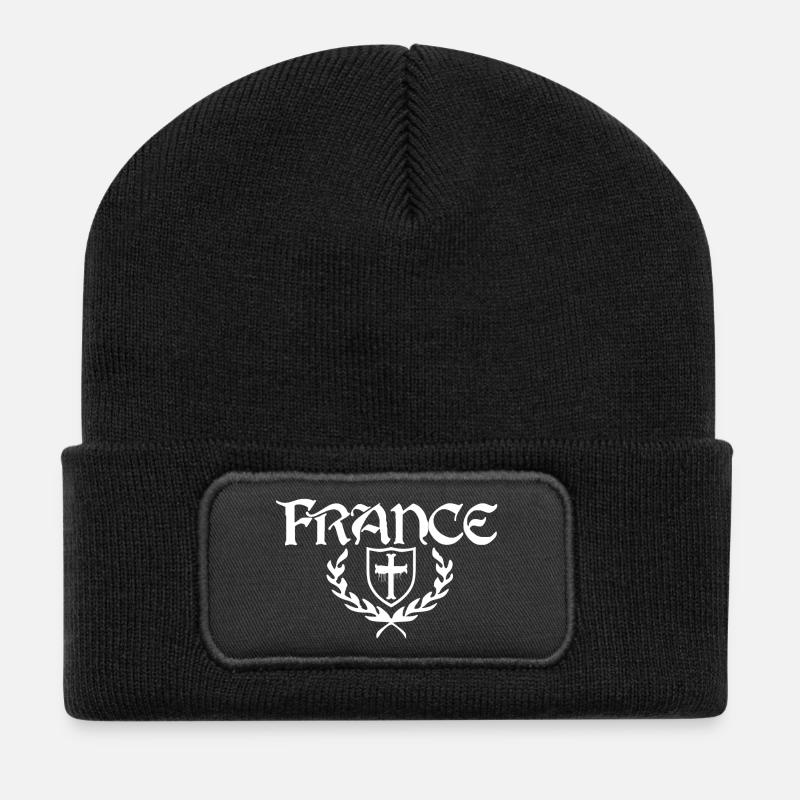 France - Beanie recyclé à patch - noir