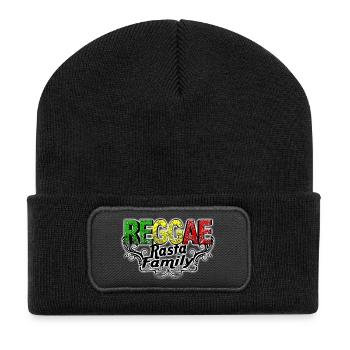 reggae rasta family - Beanie recyclé à patch - noir - Devant