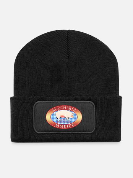 boucherie jambier 45 rue poliveau - Beanie recyclé à patch - noir