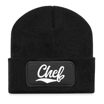 Chef - Recycelte Patch Beanie - Schwarz - Vorne