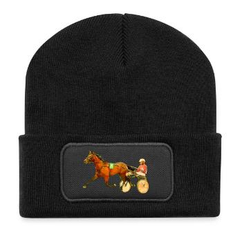 trotteur - Beanie recyclé à patch - noir - Devant