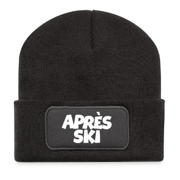 Après-Ski Wintersport - Recycelte Patch Beanie - Dunkelgrau - Vorne