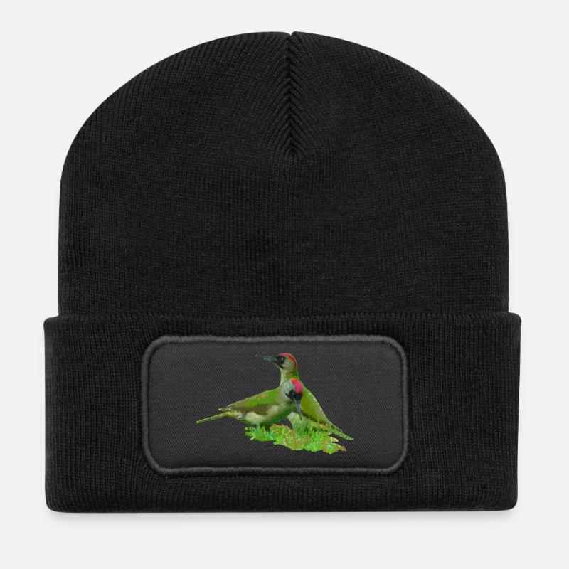 gruenspecht vogel - Recycelte Patch Beanie - Schwarz
