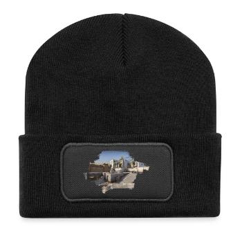 DUST2 ONLY - Recycelte Patch Beanie - Schwarz - Vorne