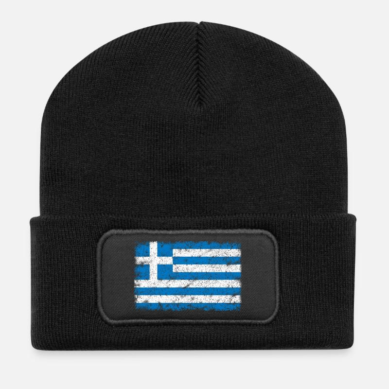 Grèce - Beanie recyclé à patch - noir