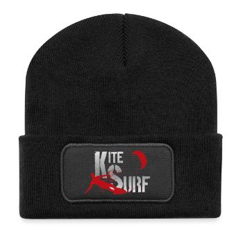 KITE SURFING - Recycled Patch Beanie - black - Front