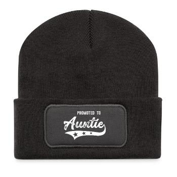 Promue tante - Beanie recyclé à patch - charbon - Devant