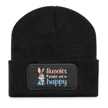 Rabbit Rabbit - Recycled Patch Beanie - black - Front