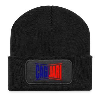 t-shirt Cagliari t-shirt Sardinia gift idea - Recycled Patch Beanie - black - Front
