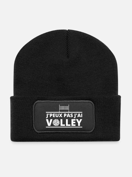 Volley, volley sport, fan de volley - Beanie recyclé à patch - noir