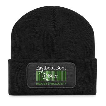 Fastboot Boot a Beer - Recycelte Patch Beanie - Schwarz - Vorne
