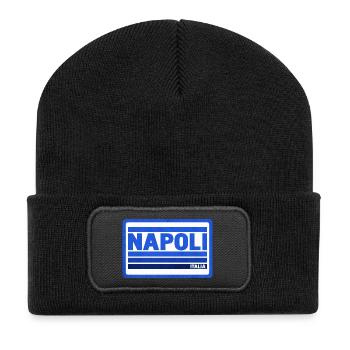 Napoli Lettering Blue Italia - Recycled Patch Beanie - black - Front