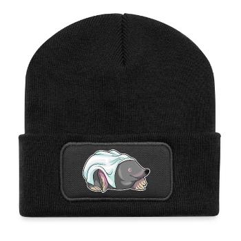 Mariage au voile nuptial Mole - Beanie recyclé à patch - noir - Devant