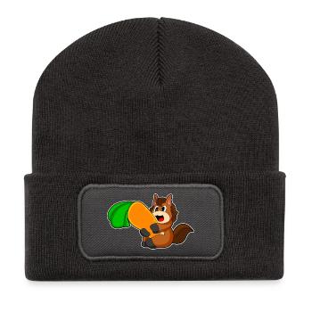 Carotte de cheval - Beanie recyclé à patch - charbon - Devant