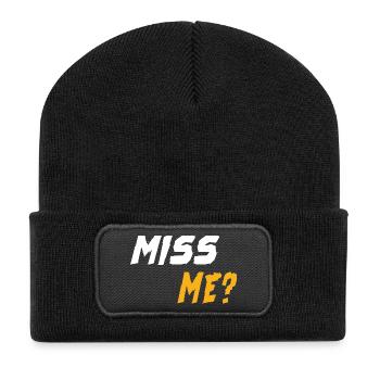 Vermissen Sie mich? - Recycelte Patch Beanie - Schwarz - Vorne