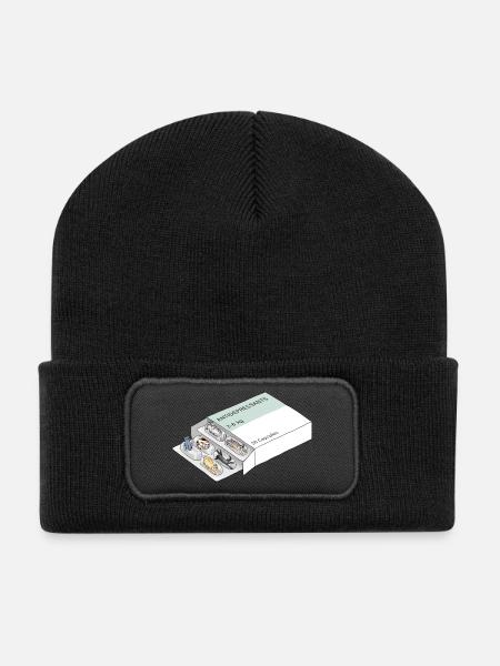Antidepressants Cats - Anti Depressionen Pillen - Recycelte Patch Beanie - Schwarz