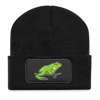 Frog Skater Skateboard Sport - Recycled Patch Beanie - black - Front