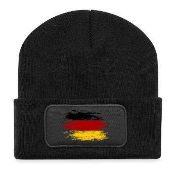Germany flag used - Recycled Patch Beanie - black - Front