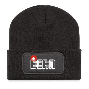 Bern Swiss City Emblem - Recycelte Patch Beanie - Dunkelgrau - Vorne
