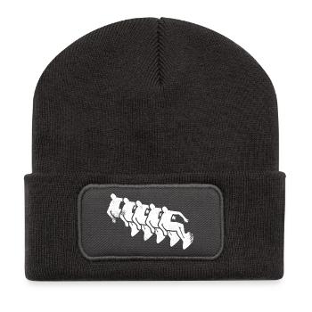 Wellenreiter Zeichnung - Recycelte Patch Beanie - Dunkelgrau - Vorne