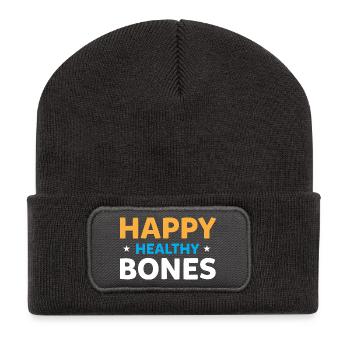 Happy Healthy Bones - For strong bones - Recycled Patch Beanie - dark grey - Front