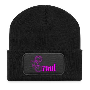 JUNGGESELLINNENABSCHIED FAHRRAD RAD JGA BRAUT - Recycelte Patch Beanie - Schwarz - Vorne
