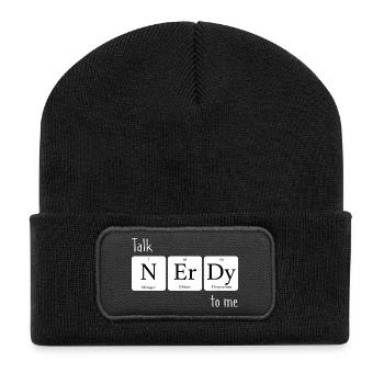 Elements Talk nerdy to me - Recycled Patch Beanie - black - Front