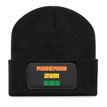 Ramer vers la victoire - Beanie recyclé à patch - noir - Devant