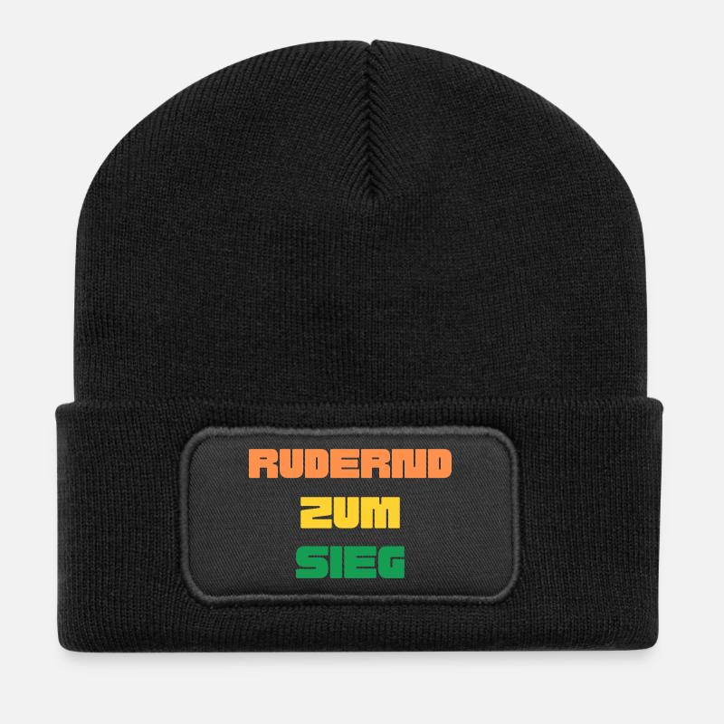 Ramer vers la victoire - Beanie recyclé à patch - noir