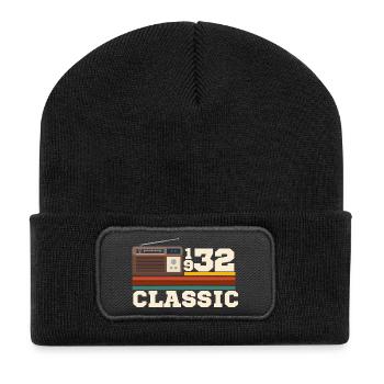 Jubiläum 1932 Retro-Klassiker - Recycelte Patch Beanie - Schwarz - Vorne