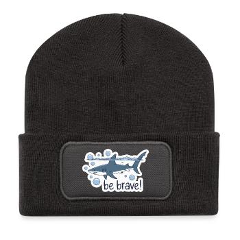 SEI HAI - Recycelte Patch Beanie - Dunkelgrau - Vorne