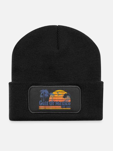 Gulf Of Mexico - Recycelte Patch Beanie - Schwarz
