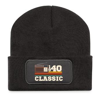 Anniversary 1940 retro classic - Recycled Patch Beanie - dark grey - Front