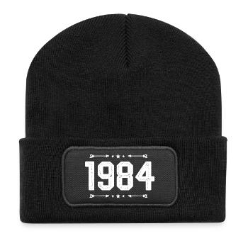 vintage 1984 vintage 41st birthday 1984 - Recycled Patch Beanie - black - Front