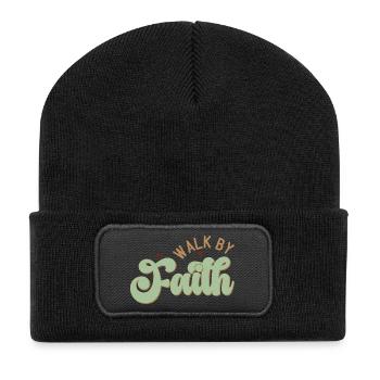 Marcher par la foi - Beanie recyclé à patch - noir - Devant