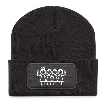 Junggesellinnen Crew Mädels Party - Recycelte Patch Beanie - Dunkelgrau - Vorne