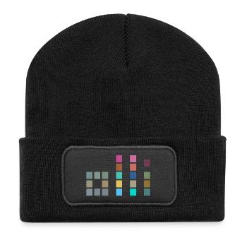 Colorful OLLI - One Life. Live It. Cube Design - Recycled Patch Beanie - black - Front