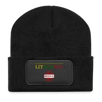 Lithuanian pride, I love Lithuania - Recycled Patch Beanie - black - Front