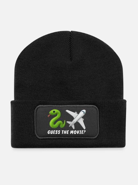 Errate den Film Lustig Humorvoll - Recycelte Patch Beanie - Schwarz