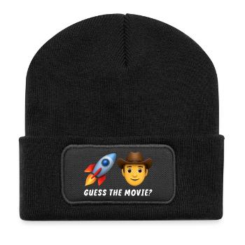 Cowboy Adventure Rocket Design - Recycled Patch Beanie - black - Front
