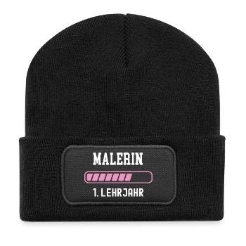 Painter training 1 year of apprenticeship first year apprenticeship - Recycled Patch Beanie - black - Front