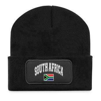 Drapeau de l'Afrique du Sud - Beanie recyclé à patch - noir - Devant