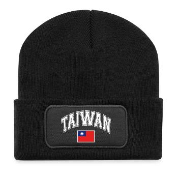Taiwan flag - Recycled Patch Beanie - black - Front