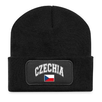 Czech Republic Flag - Recycled Patch Beanie - black - Front