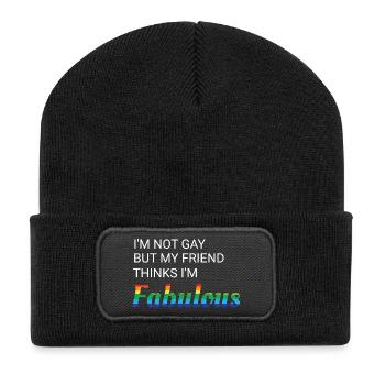 Friendship Pride Rainbow Design - Recycled Patch Beanie - black - Front