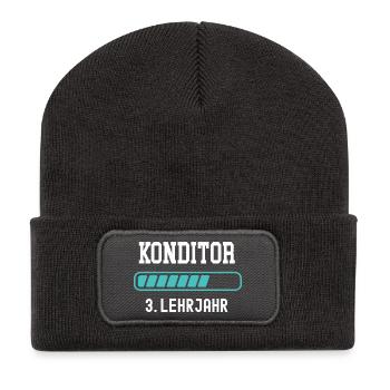 Confectioner training 3rd year of apprenticeship 3rd year of training - Recycled Patch Beanie - dark grey - Front