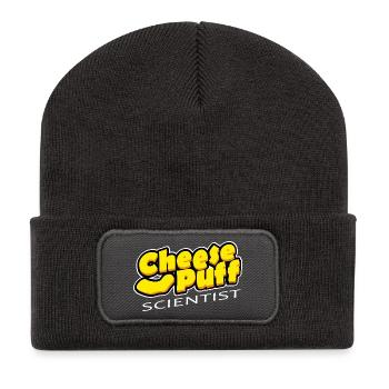 Käse-Puff-Wissenschaftler - Recycelte Patch Beanie - Dunkelgrau - Vorne